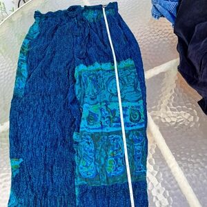 Island Collection ladies pant size xl vintage hand made multi black and green